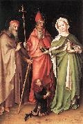 Stefan Lochner Saints Catherine, Hubert, and Quirinus with a Donor Sweden oil painting artist